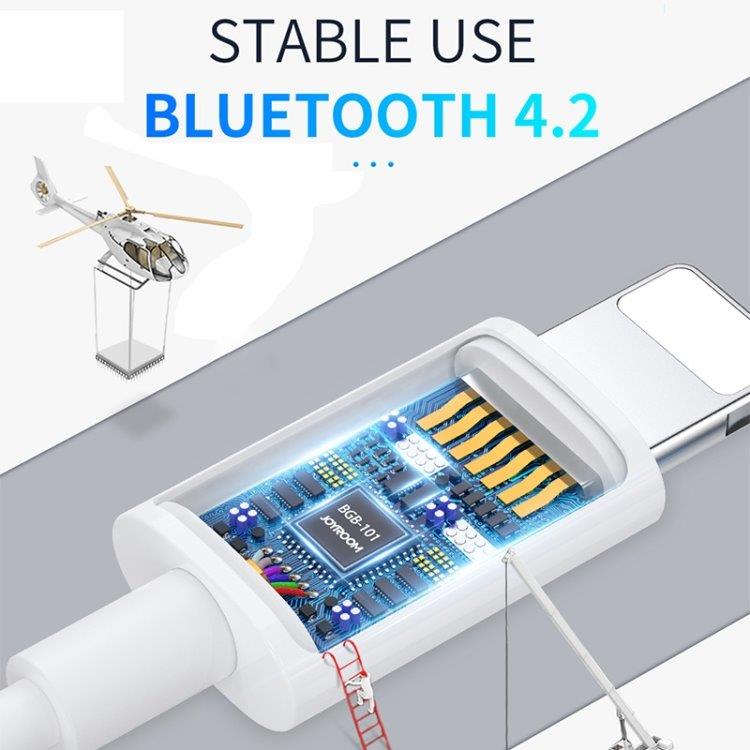 JOYROOM JR-EP2 kabelanslutet Bluetooth headset iPhone - Vitt