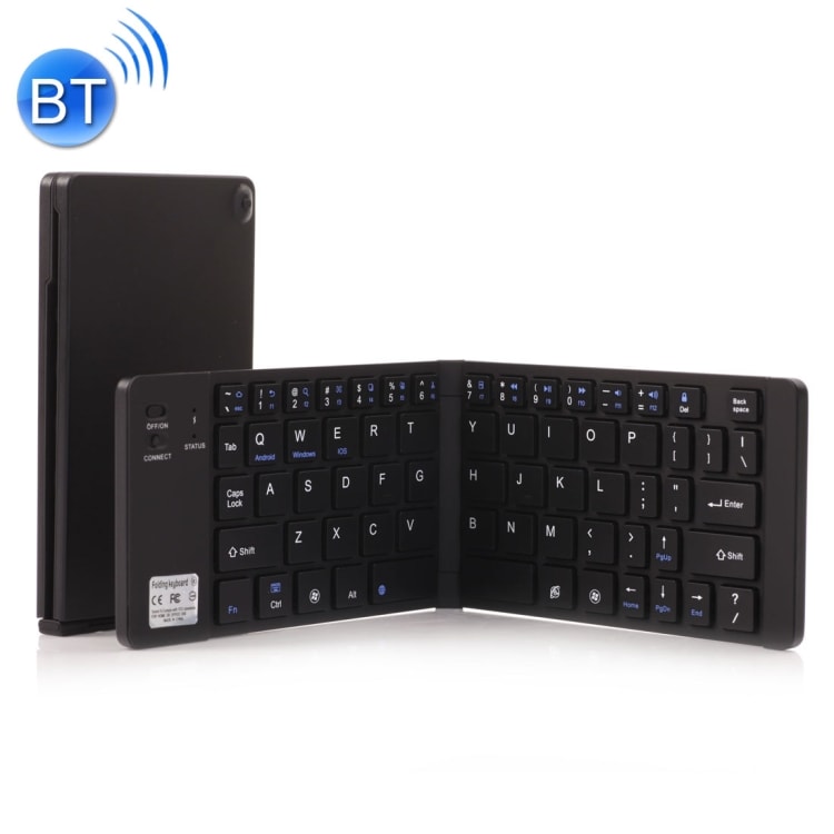 Vikbart Bluetooth-tangentbord – Svart