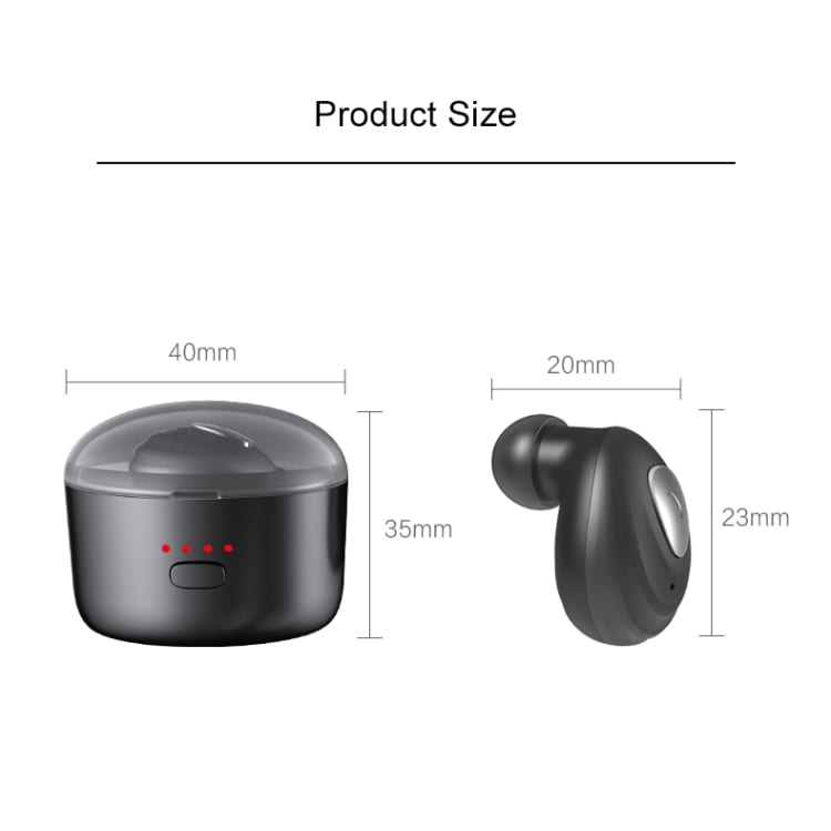 K3 Mini Mono Bluetooth Headset  - Svart