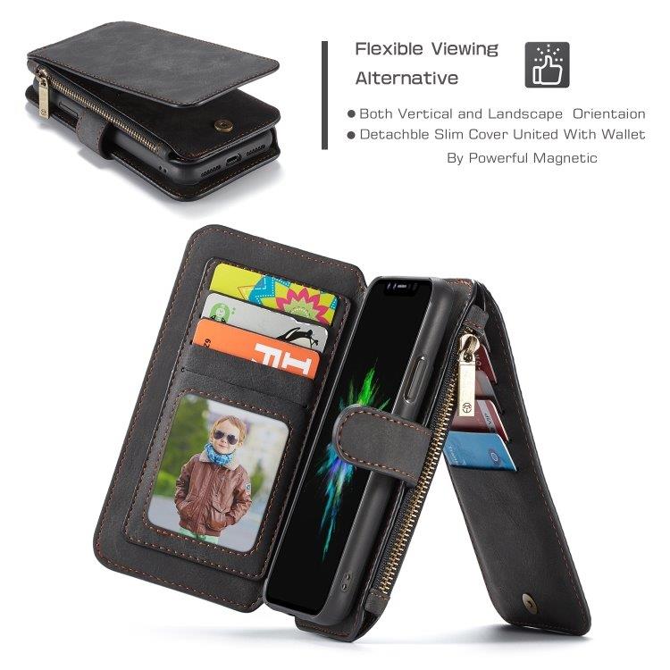 CaseMe plånboksfodral / mobilplånbok iPhone XR - Svart