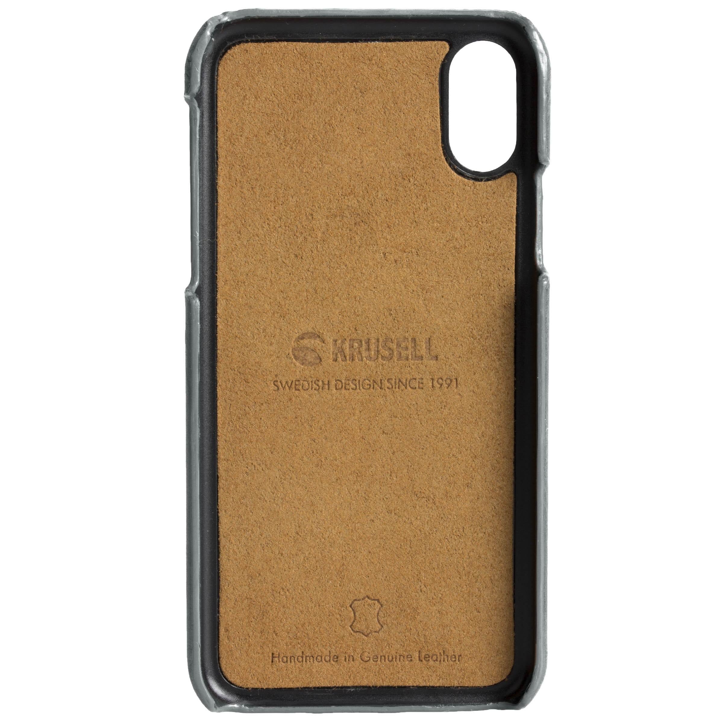 Krusell Sunne 2 Card Cover iPhone XS Max - Vintage Grey