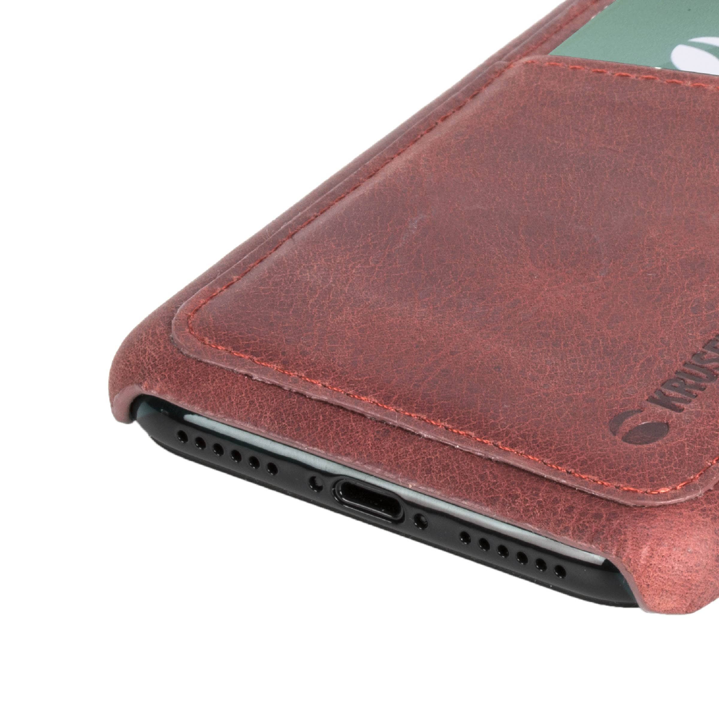 Krusell Sunne 2 Card Cover iPhone XS - Vintage Red