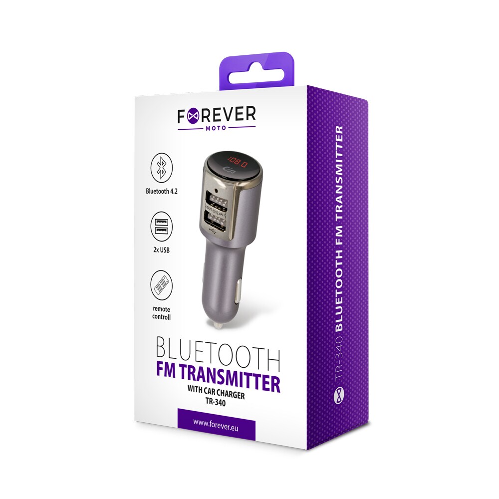 Forever FM-sändare med Bluetooth (TR-340 )