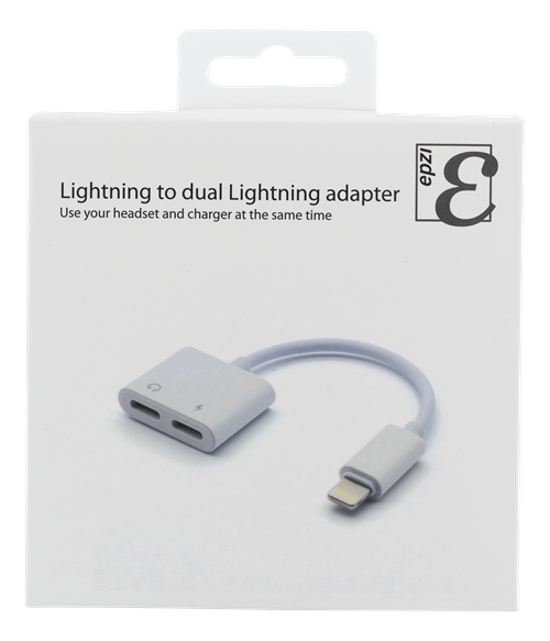 Adapter - Lightning till dual lightning 0,1 m