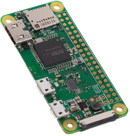Raspberry Pi Zero W med separat GPIO-stiftlist - WiFi+BT och microSD