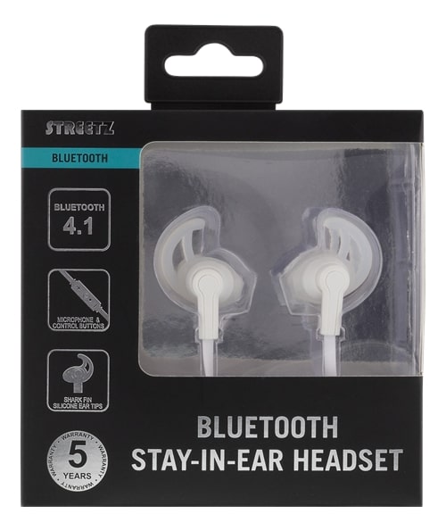 STREETZ Bluetooth stay-in-ear headset med mikrofon