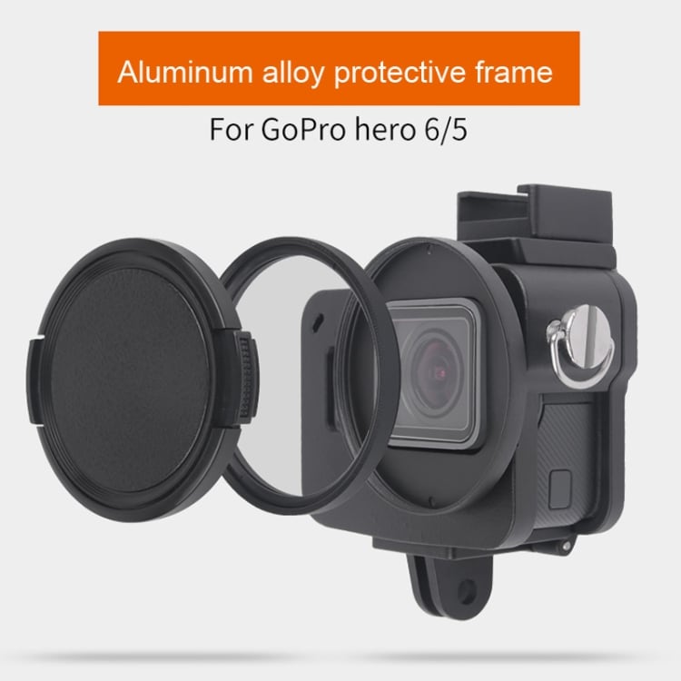 Aluminiumskal GoPro HERO7 Black /6 /5 med 52mm UV Lins