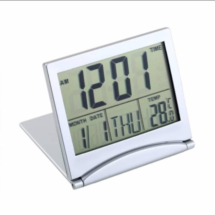 Liten Reseväckarklocka med LCD-skärm 8cm