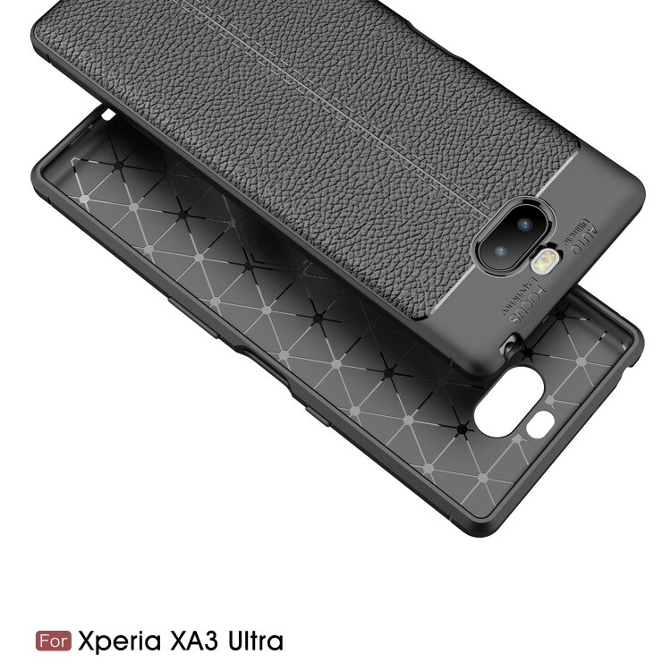 Litchi TPU skyddsskal / telefonskal Sony Xperia XA3 Ultra - Svart