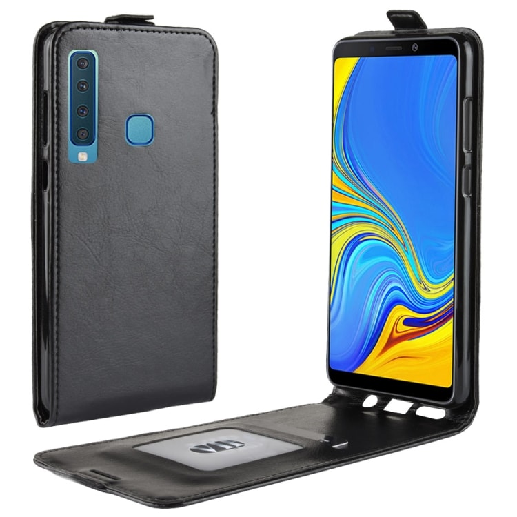 Vertikalt flipfodral / mobilplånbok för Samsung Galaxy A9 2018 - Svart