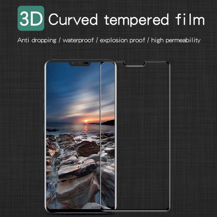 MOFI härdat skärmskydd / displayskydd 9H 3D LG V40 ThinQ - Svartkantat