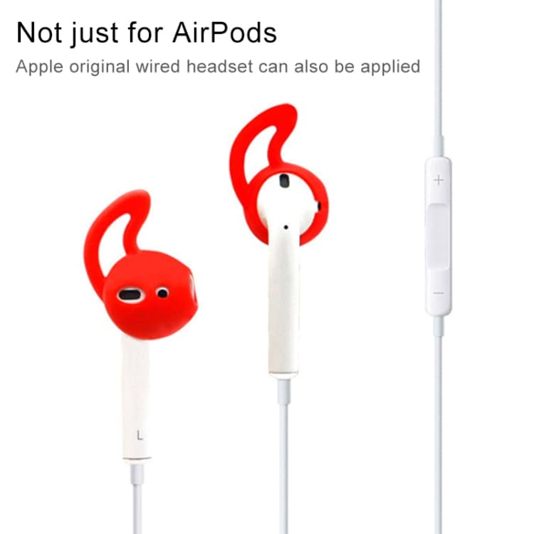 Silikon-earhooks för Apple AirPods - Vita