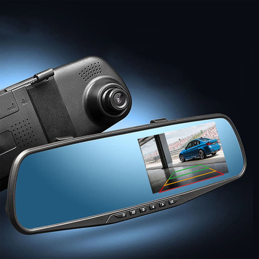 Bilkamera backspegel Full HD 1080P 4.3" TFT DVR