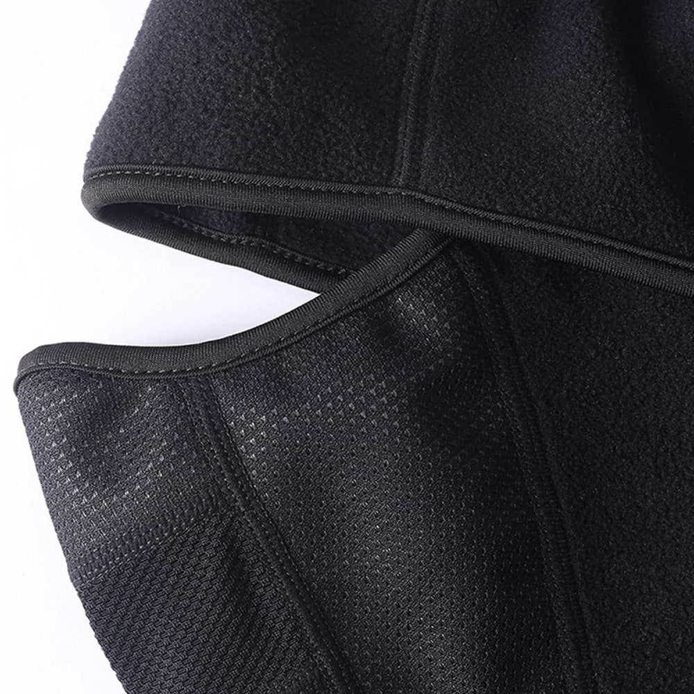 Balaklava / Skidmask med vindskyddande fleece - Svart