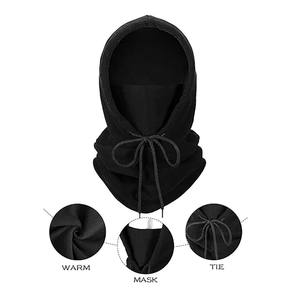 Balaklava / Skidmask Svart Fleece