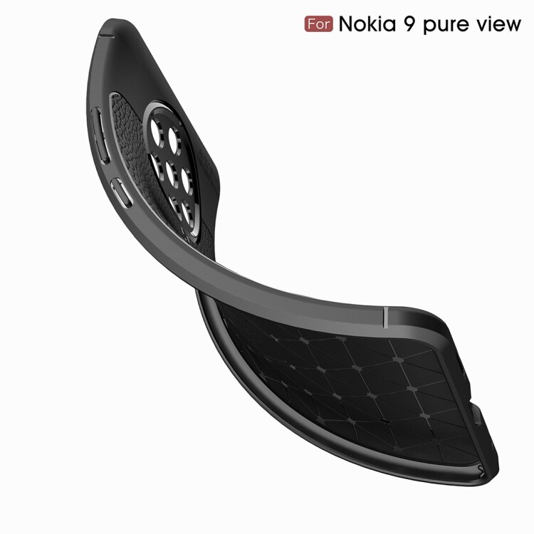 Mobilskal / telefonskal med läderlook Nokia 9 PureView - Svart