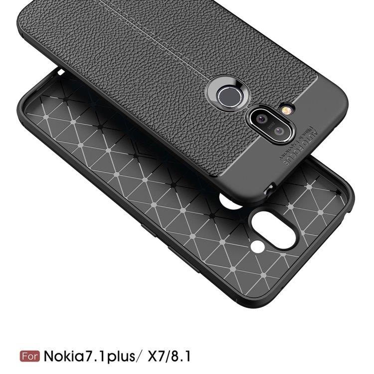 Mobilskal / telefonskal läderlook Nokia 7.1Plus / X7 / 8.1