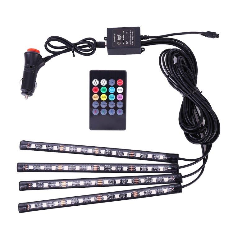 LED-list för bil - 48 st LED med RGB & fjärrkontroll