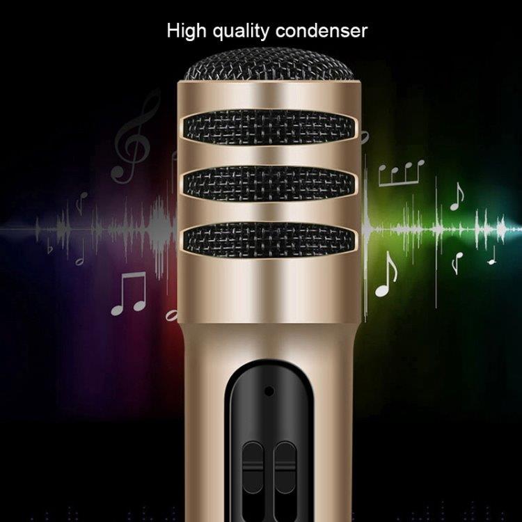 Karaoke live-mikrofon med högtalare för mobiltelefon