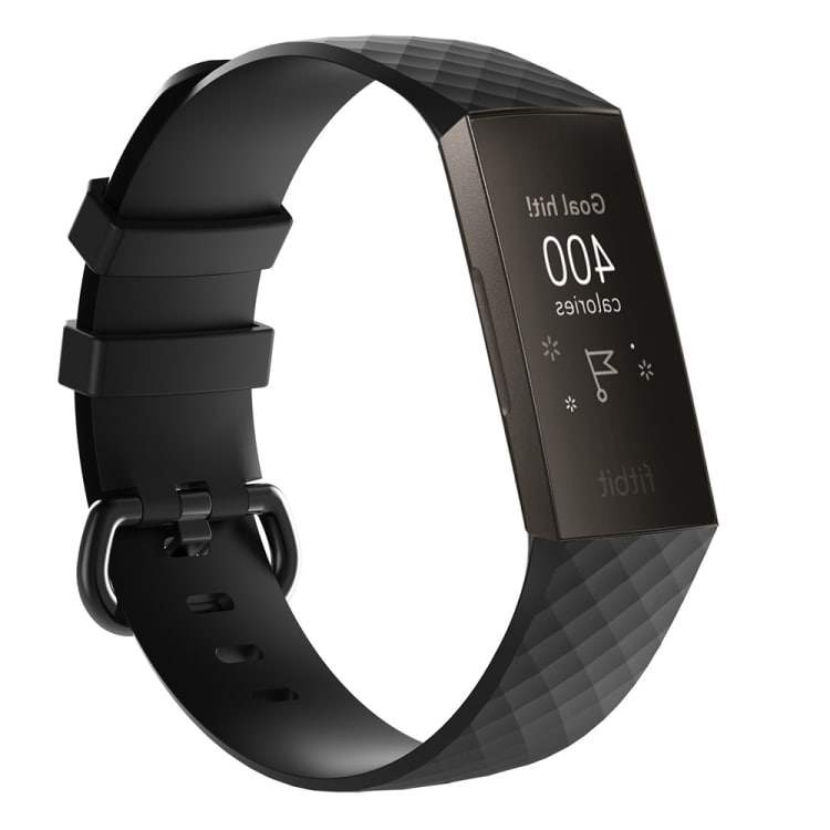 Silikonband Fitbit Charge 3 - Svart