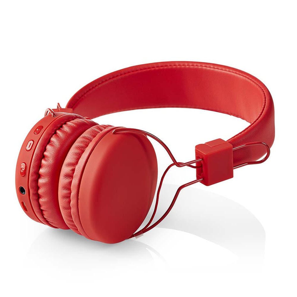 Nedis Bluetooth hörlurar - On-ear , Röd