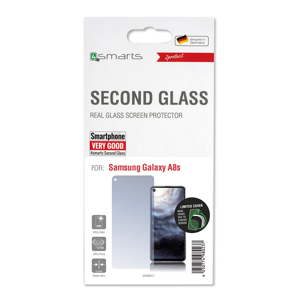 4smarts Glasskydd/ Displayskydd/ Skrämskydd/ Samsung Galaxy A8s