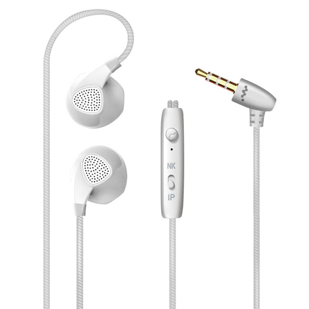 EarPlugs Headset med Mic - Vit