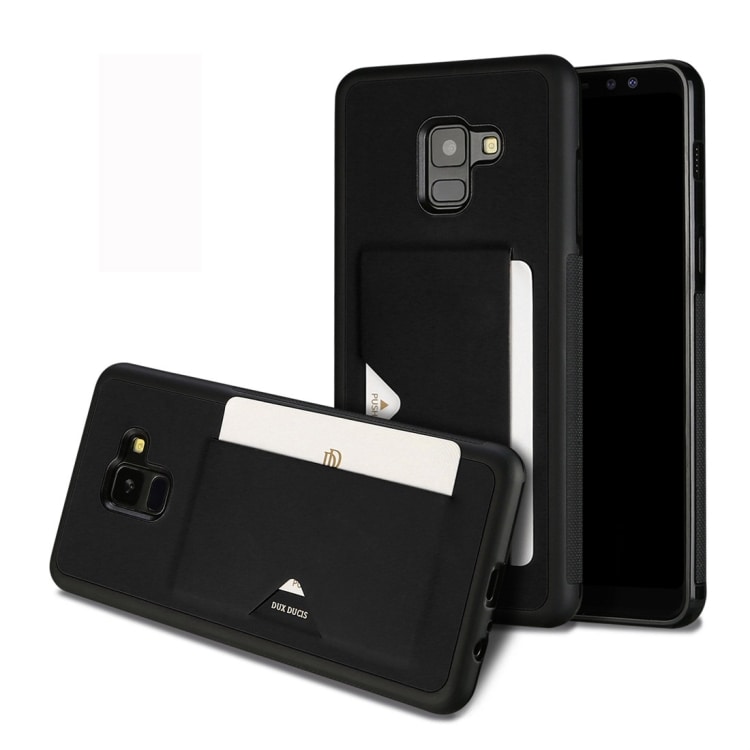 Svart Mobilskydd/ Skal Samsung Galaxy A8 Plus 2018 korthållare
