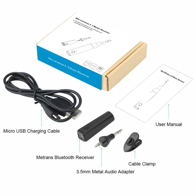 Trådlös 5.0 Bluetooth mottagare radio adapter