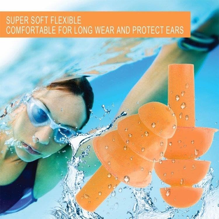 Öronskydd / Öronproppar simning - ONESIZE 10-pack