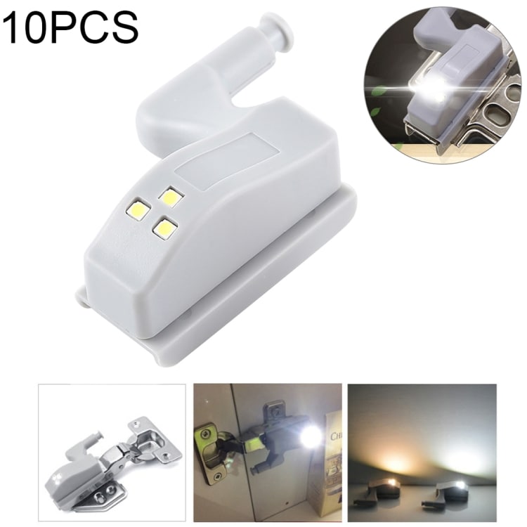 Sensor LED-skåpbelysning/ garderobslampa dörr - 10-pack