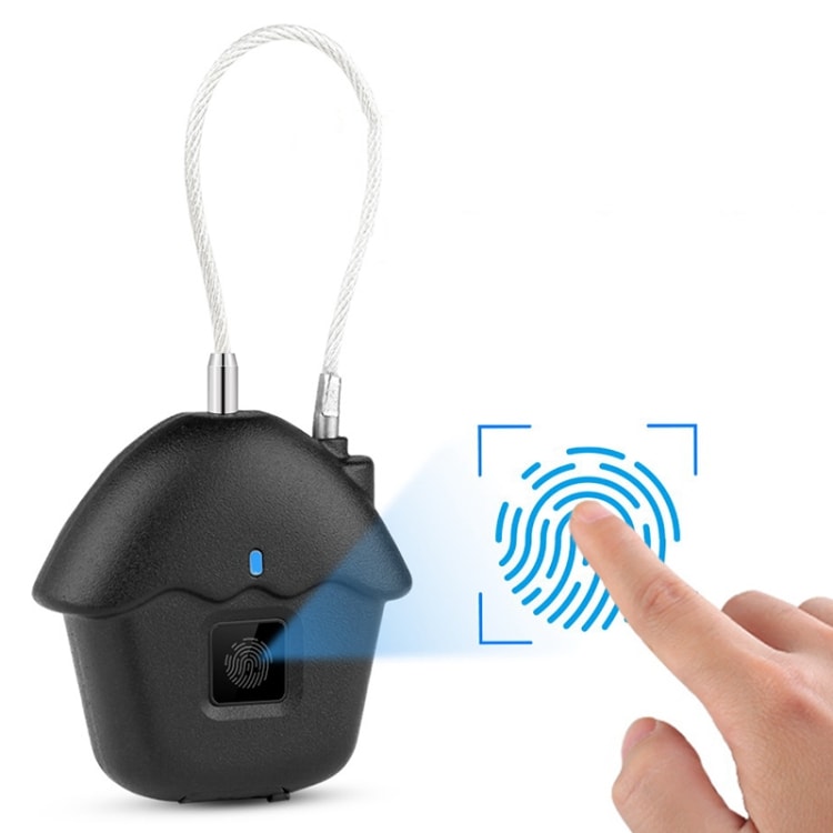 Laddbart USB-hänglås med fingeravtrycks-scanning