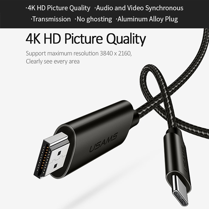 Adapter USB-Typ C -> HDMI 2.0 HD Hane + HDMI Hona -> USB-Typ C