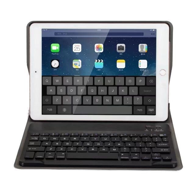 Läderfodral med löstagbart tangetbord för iPad Pro 9.7", iPad Air, iPad Air 2