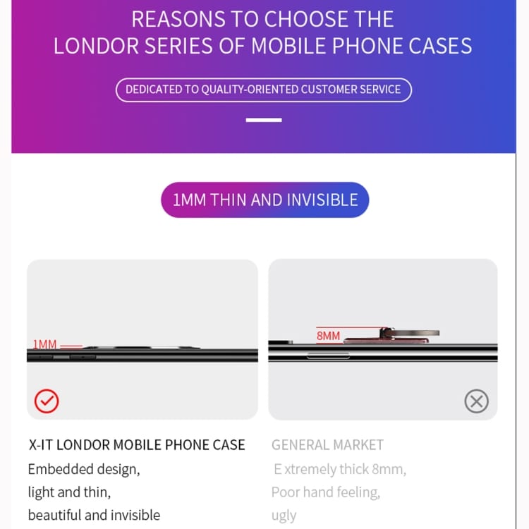 LONDOR stötsäkert skal/ fodral med fingerring för Iphone 7/8 PLUS - Svart