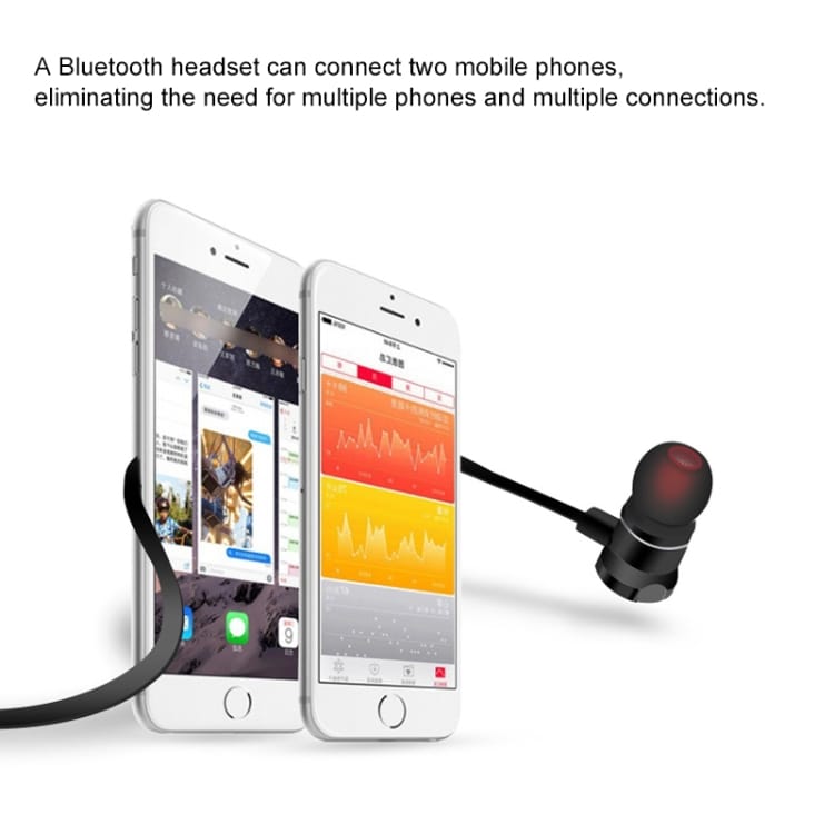 Bluetooth sporthörlurar BT 5.0 - Svart