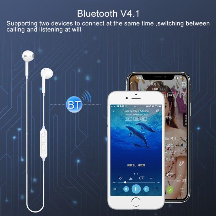TOTUDESIGN EAUB-15 Bluetooth 4.1 Sporthörlurar – Vita