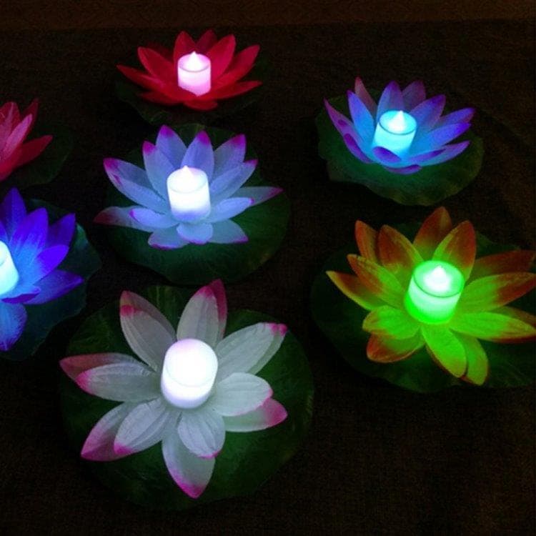 Flytande LED belysning Lotusblomma för Pool & Spabad - 3färgad