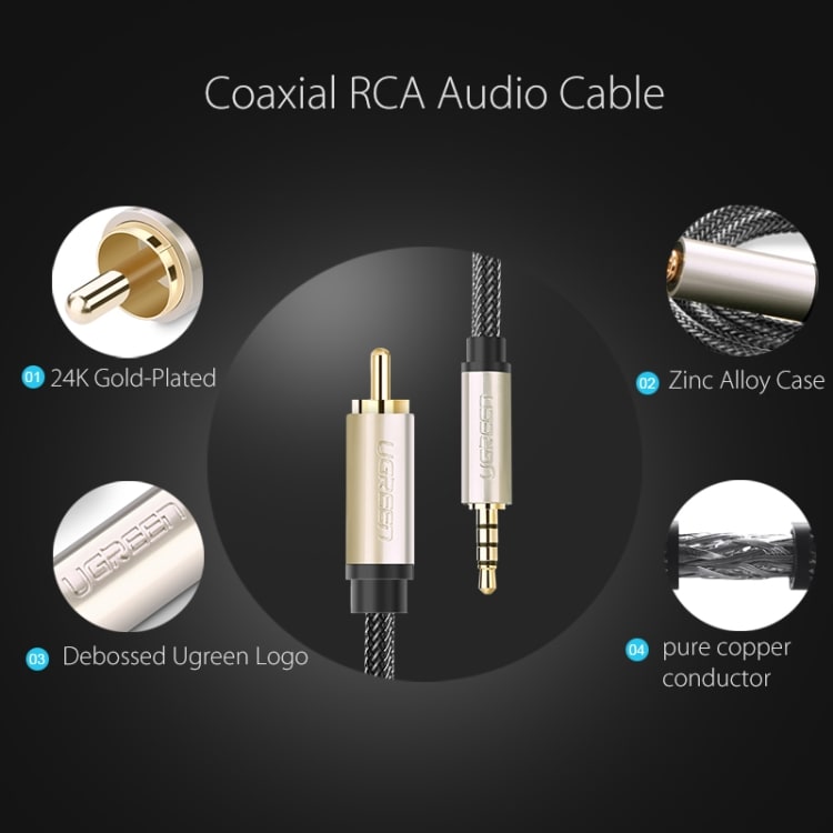 Ljudkabel 3.5mm till RCA SPDIF Kabel