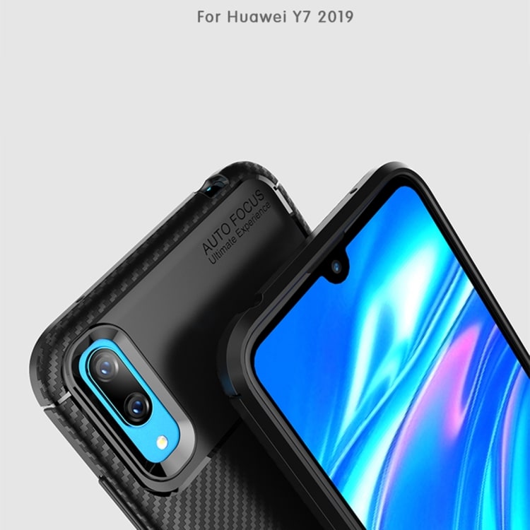 Skal Schockproof Carbonfiber Huawei Y7 (2019)