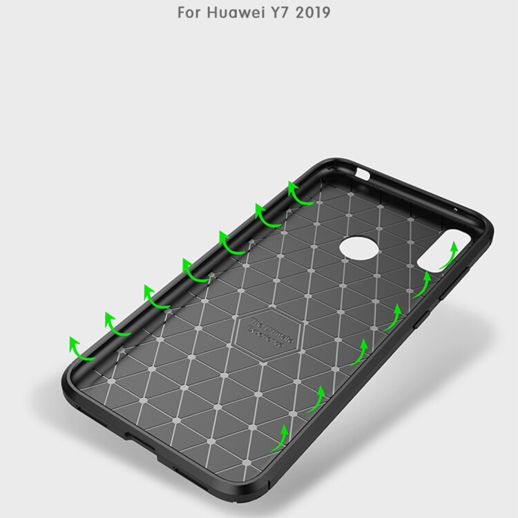 Skal Schockproof Carbonfiber Huawei Y7 (2019)