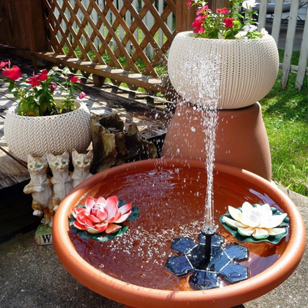 Solcellsdriven fontän vattenpump / Vattenfontän solcellsuppladdning
