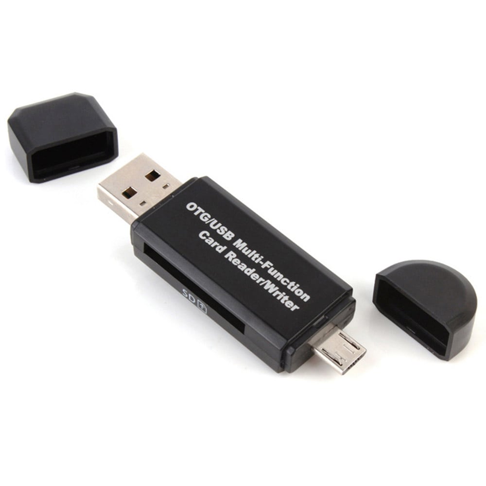 2-i-1 minneskortläsare USB / MicroUSB