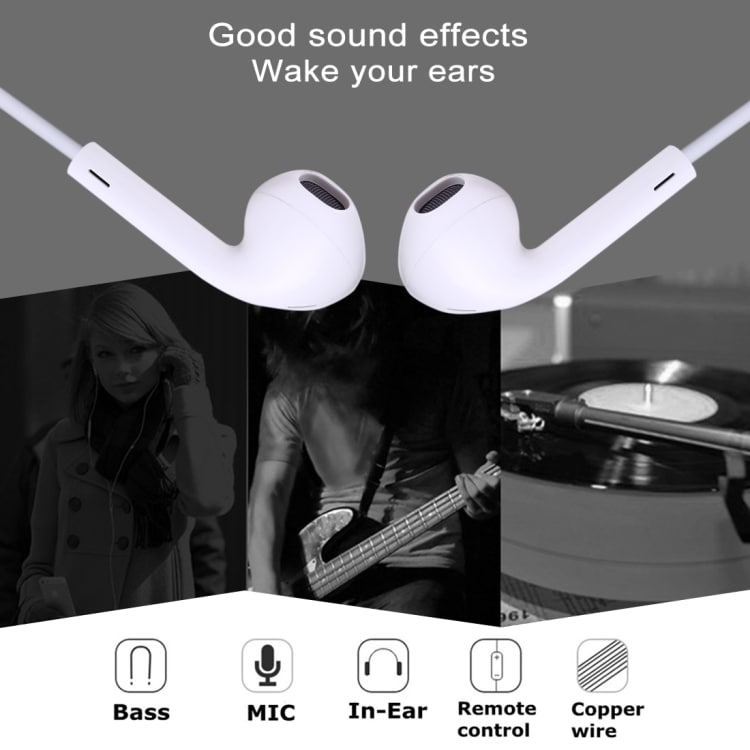 USB-C / Type-C Stereo Dynamic Bass headset med Mic