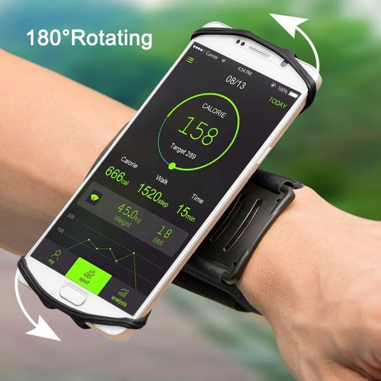 Gym-Armband iPhone / Samsung / Sony / Huawei - 180grader roterbar