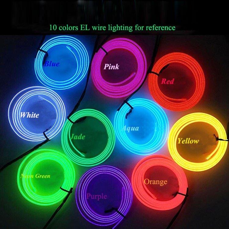Batteridriven Led Glowstrip Neon slinga 3 Meter - Orange