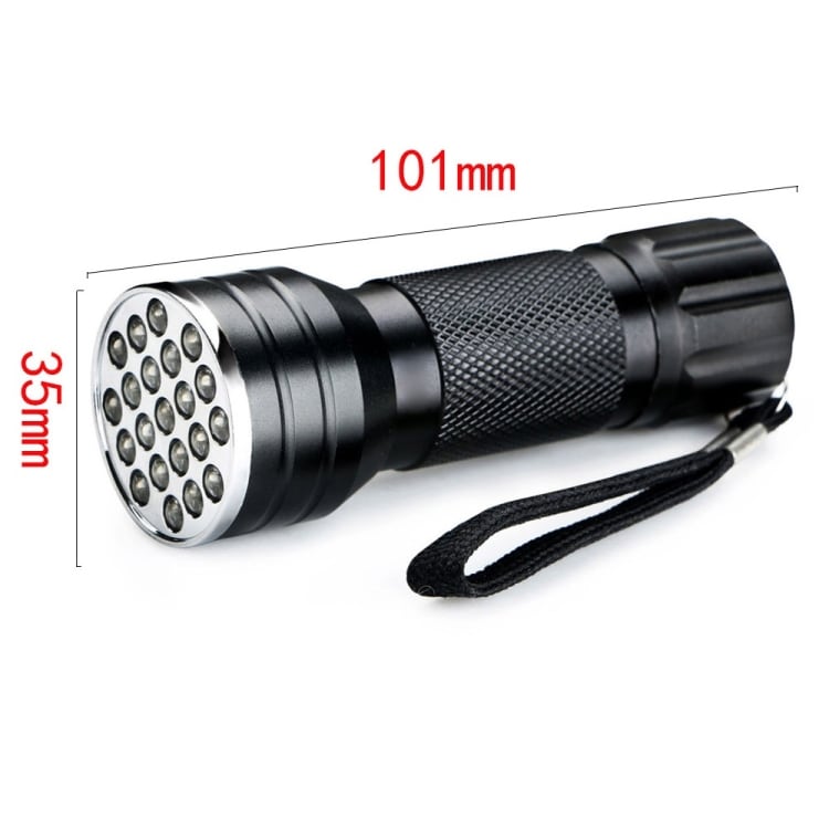 UV 21 LED 395NM Ultra Violet Taskulamppu - Tunnistaa Koiran virtsan