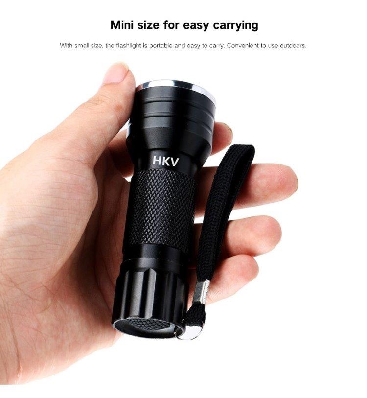 UV 21 LED 395NM Ultra Violet Taskulamppu - Tunnistaa Koiran virtsan