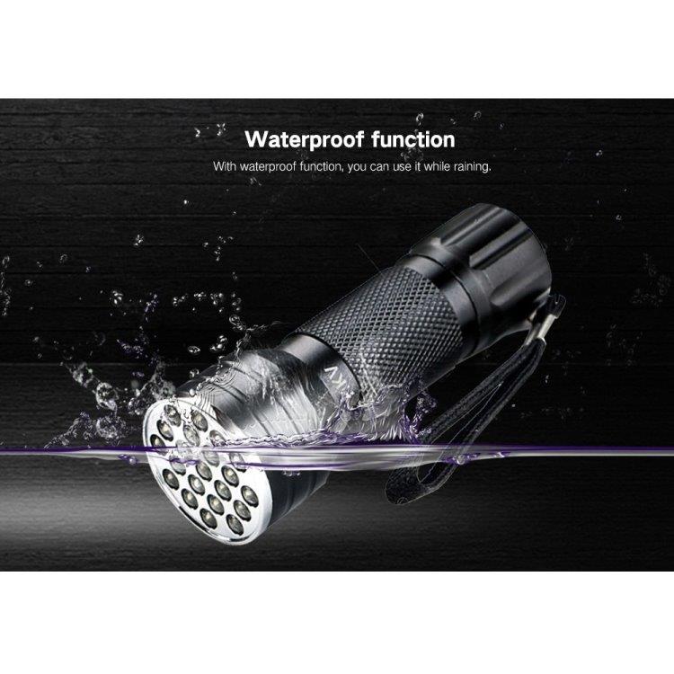 UV 21 LEDs 395NM Ultra Violet Ficklampa - Upptäcker Hundurin