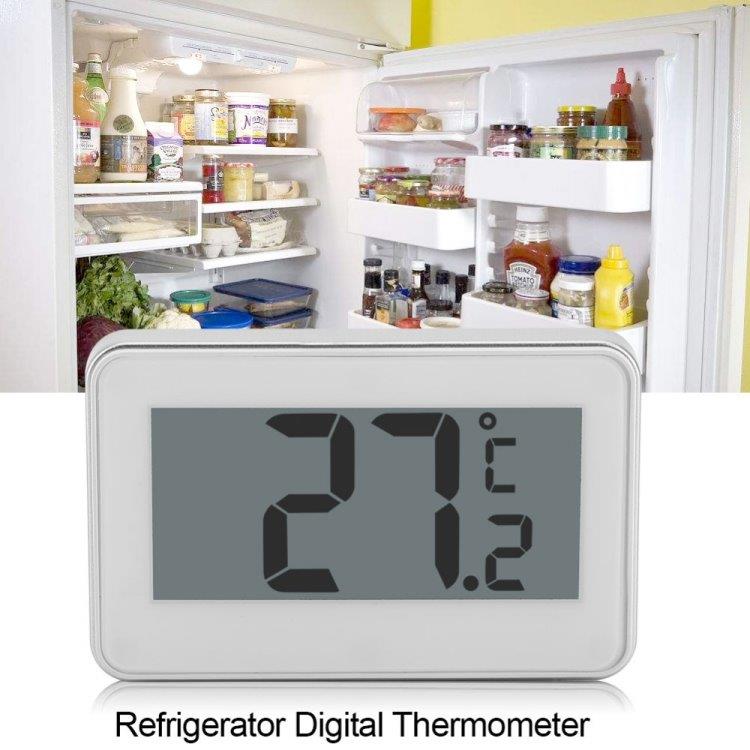 Kylskåpstermometer med stor LCD display